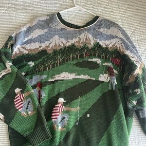 Men's Scenic Golf Crewneck Sweater